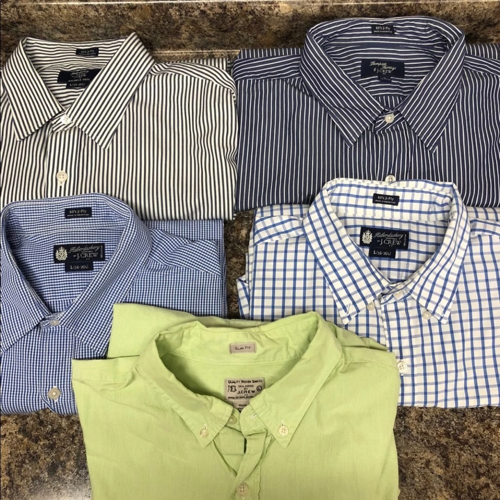 Bundle Jcrew Button Up Shirt Mens L/xl bundle of 5